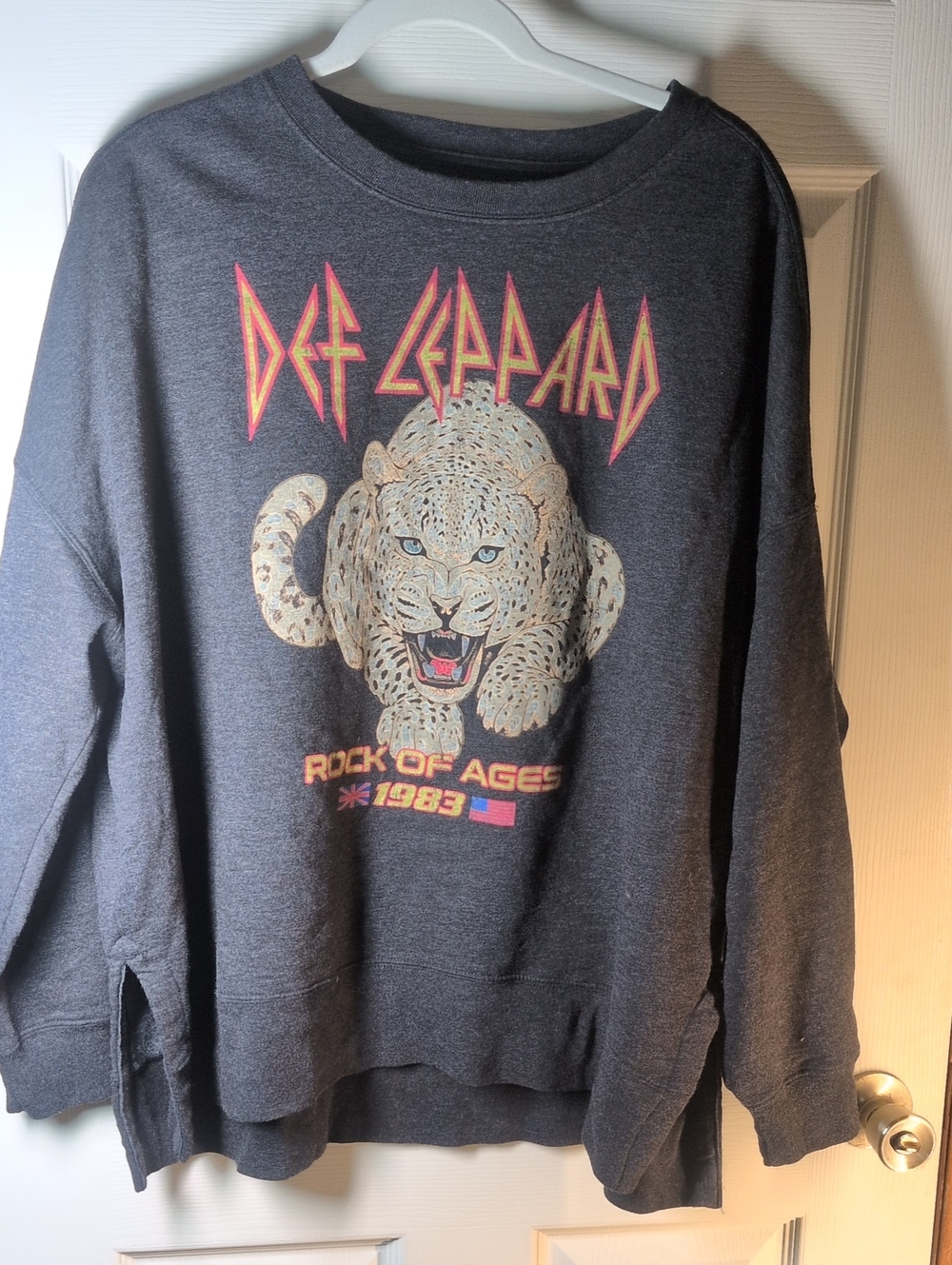 Def Leppard Crewneck Graphic Sweatshirt - Dark Gray